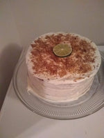 Key lime cake with pecans