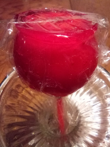 Single Red delicious candy apple-large