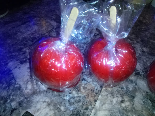 Single red delicious candy apples -small