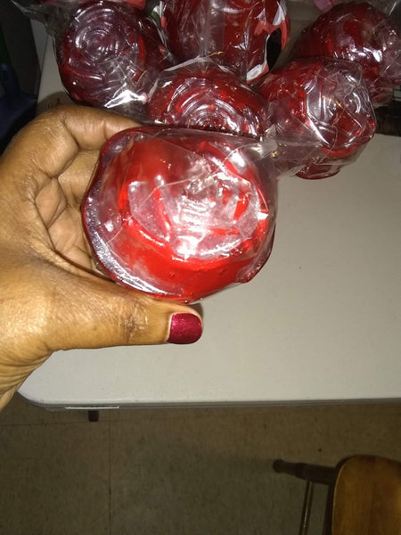 Rose design candy apples